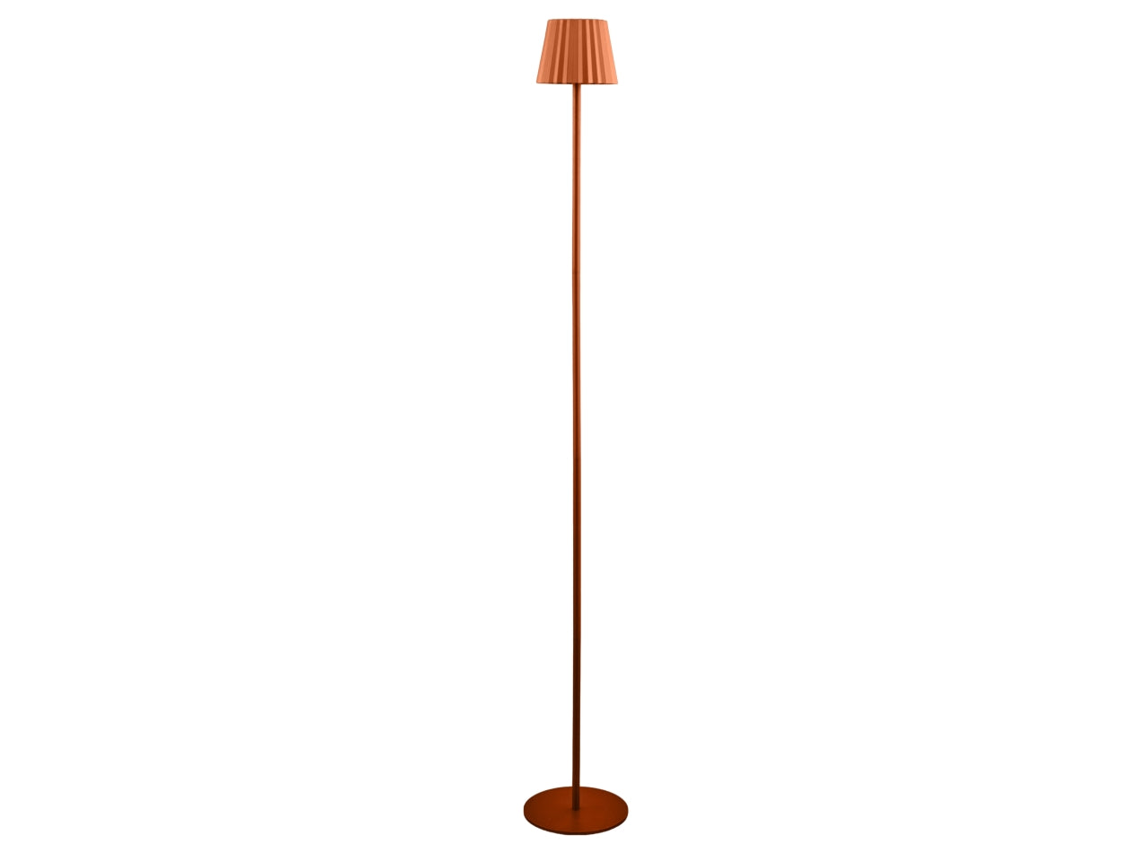 Lampada da terra led touch in metallo e plastica ruggine plisse moderno per interno/esterno 120 cm - Melograno Tech
