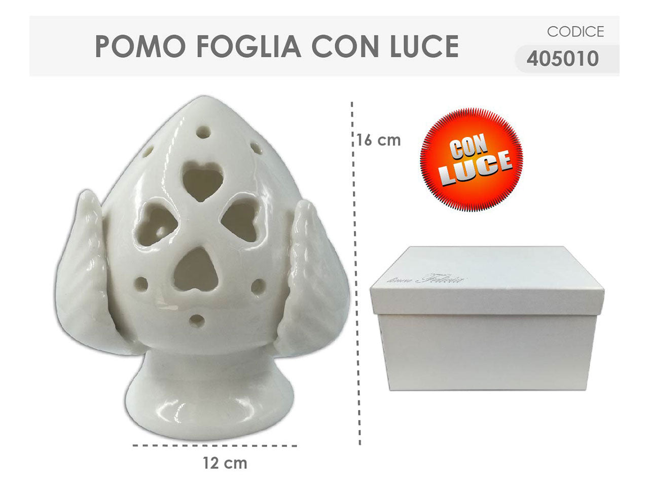 Pomo 16cm con luce