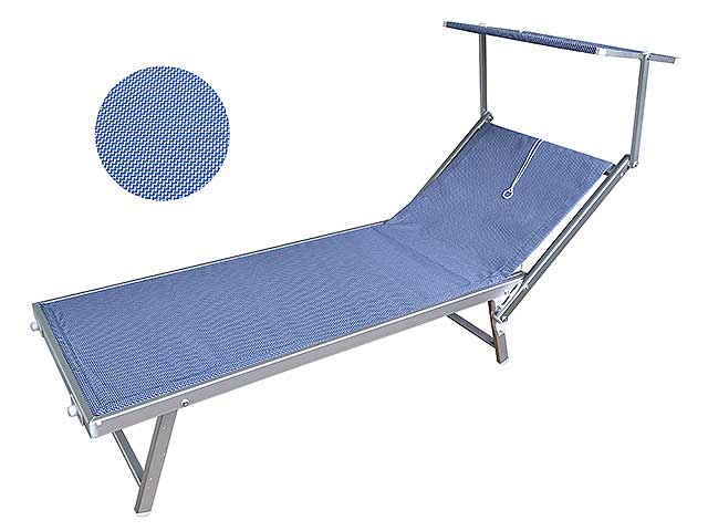 Lettino prendi sole in alluminio 188x67x38cm