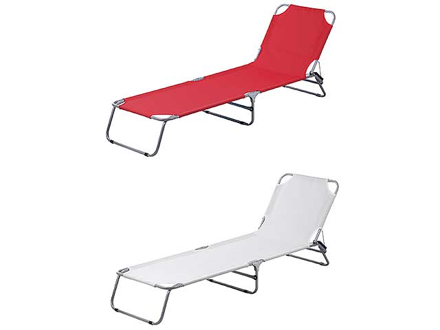 Lettino prendi sole in acciaio 184x54x24cm $