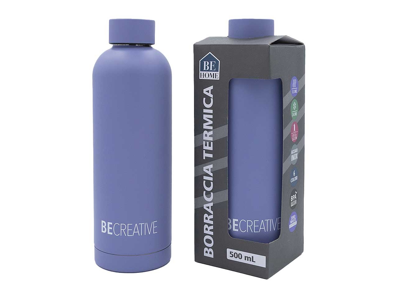 Borraccia termica in acciaio capacità 500ml