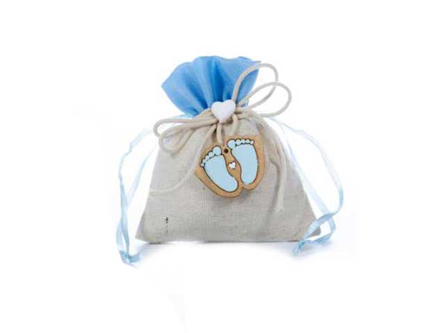 Sacchetto c/piedini h.10cm azz.acz606/b