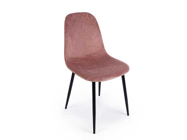 Linea irelia sedia velluto rosa 0733179