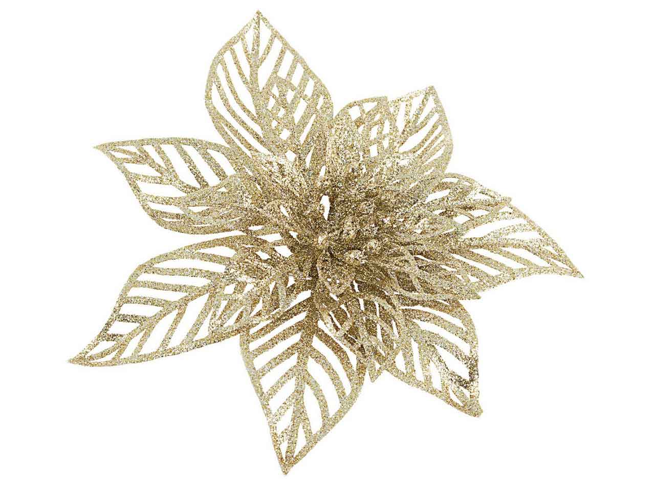 Pendente natalizio pick beryl poinsettia champagne