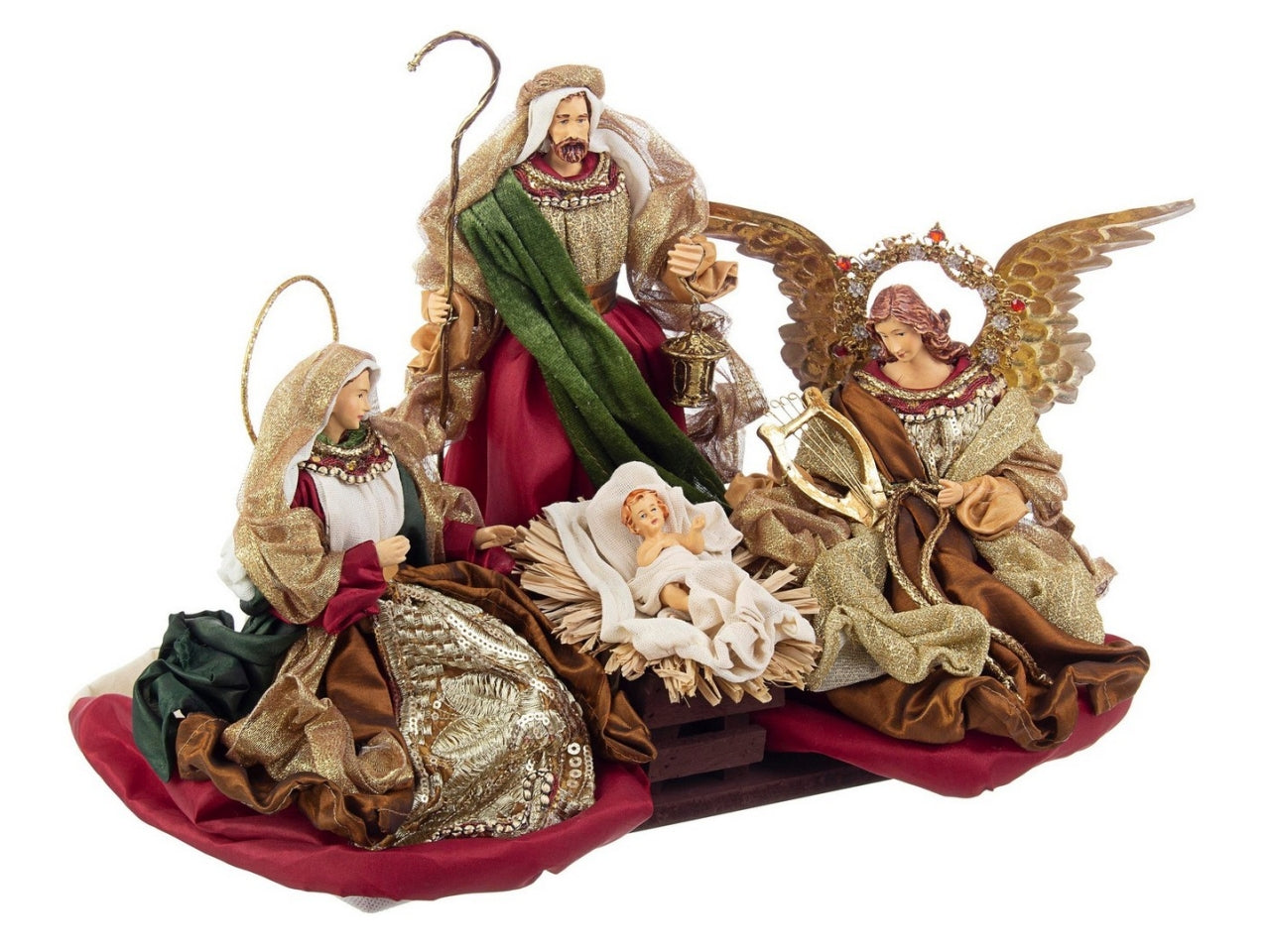 Nativita' sacra famiglia baroque rosso chiaro