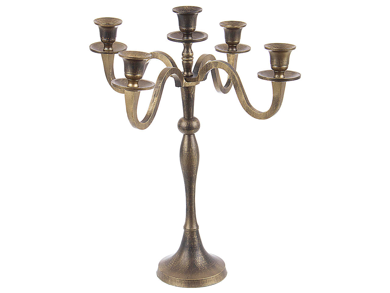Portacandela norah 5 posti brunito h.43cm