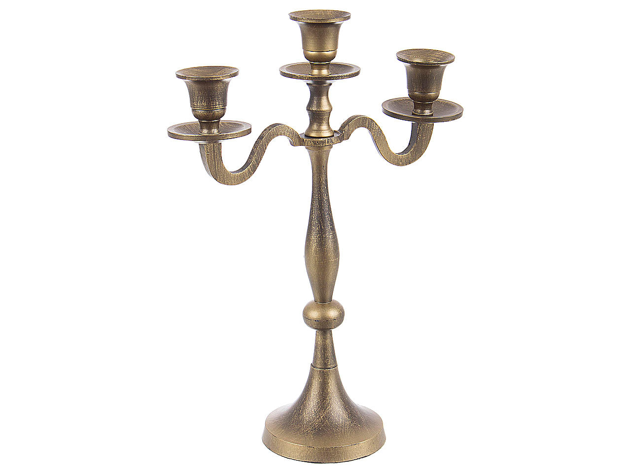 Portacandela norah 3 posti brunito h.33cm
