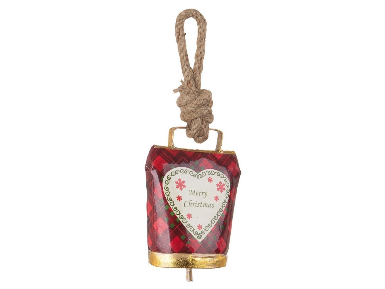 Pendente wendi campana tartan decoro cuore