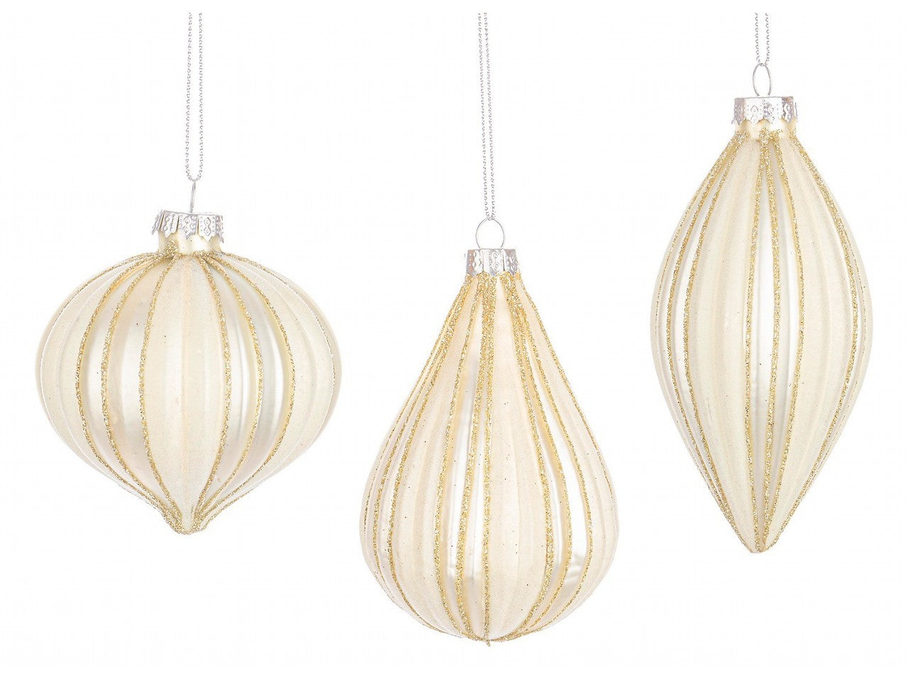 Pendente in vetro champagne forme assortite