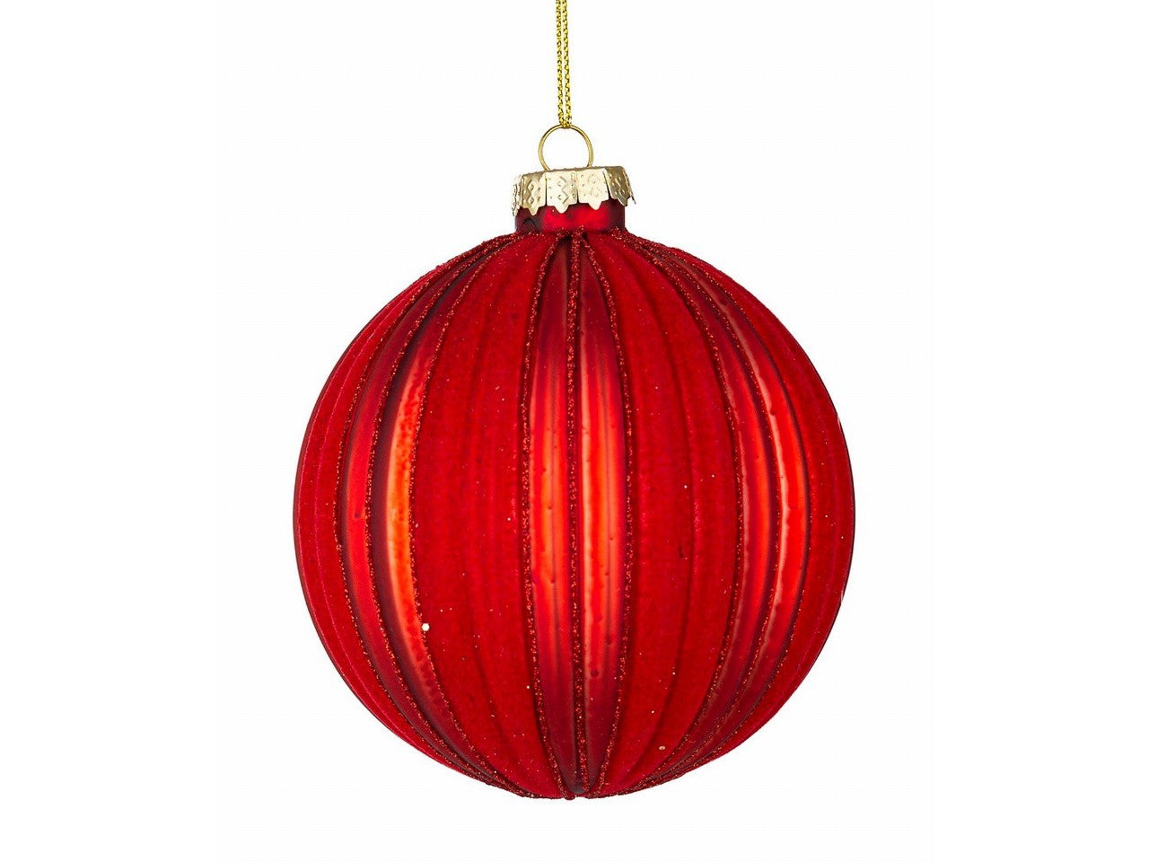 Sfera clio in vetro d.10cm rossa