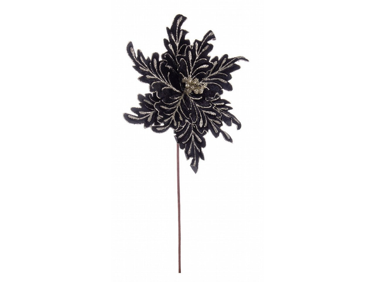 Fiore noelle nero 32xh.50cm