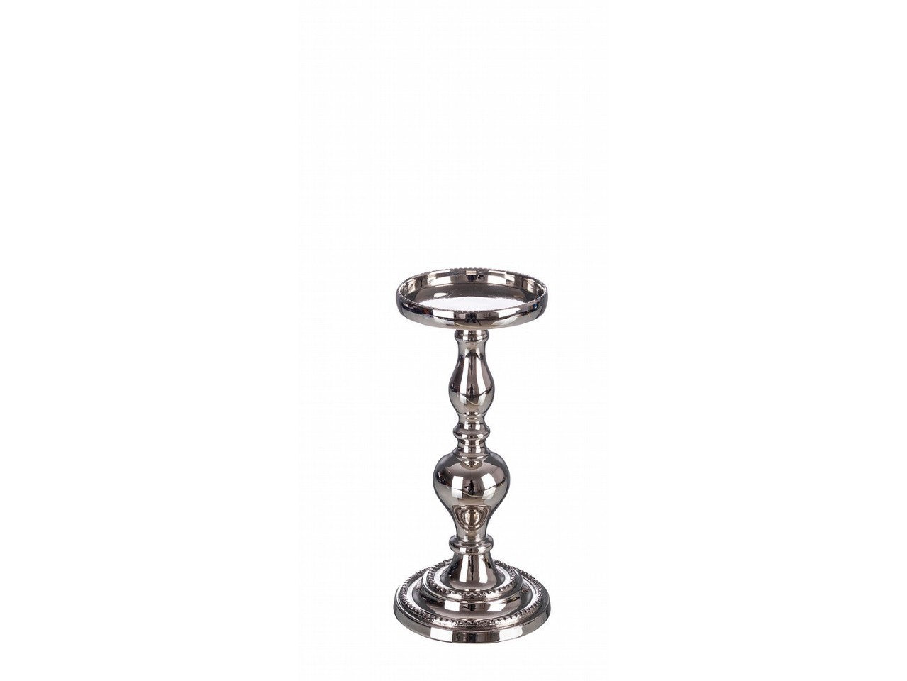 Portacandela darika h.25cm 1 posto argento
