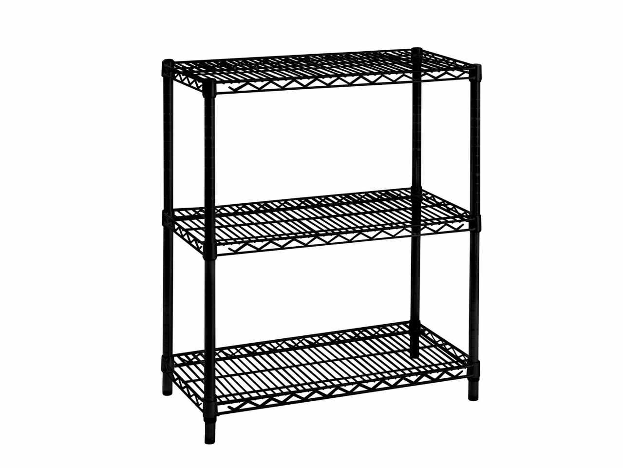 Libreria con 3 ripiani linea lux colore nero opaco