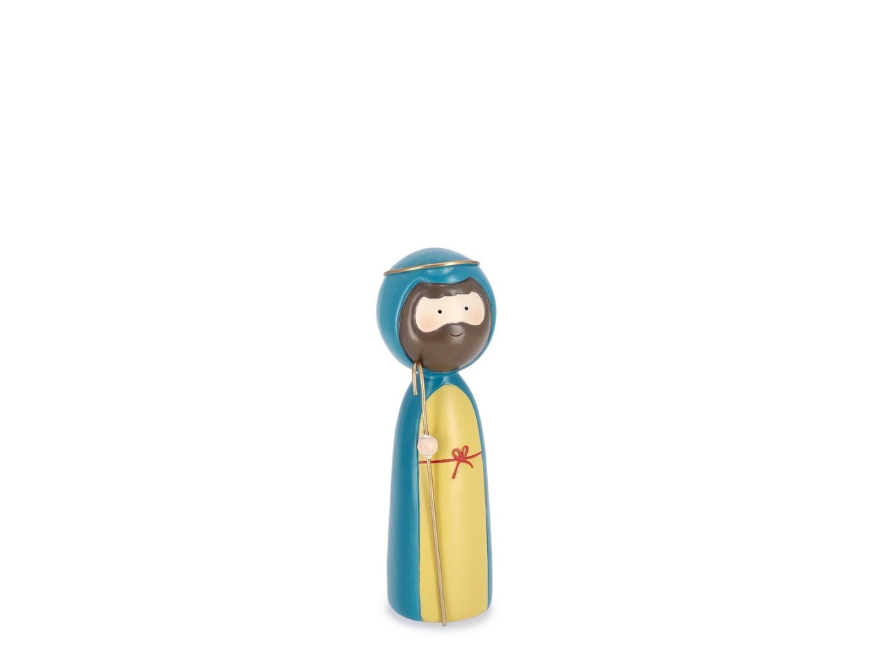 San giuseppe h.19,5cm holy giallo/blu