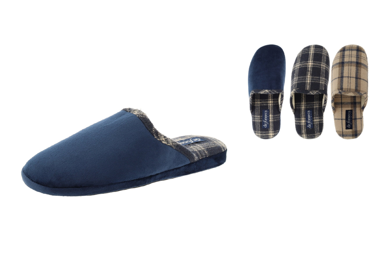 Pantolfola uomo 40/46 mono beige/blu/blu