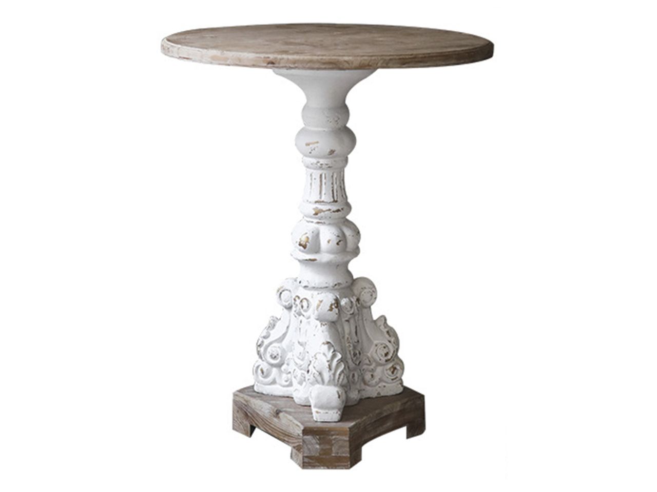 Tavolino tondo kate top naturale 66x81cm