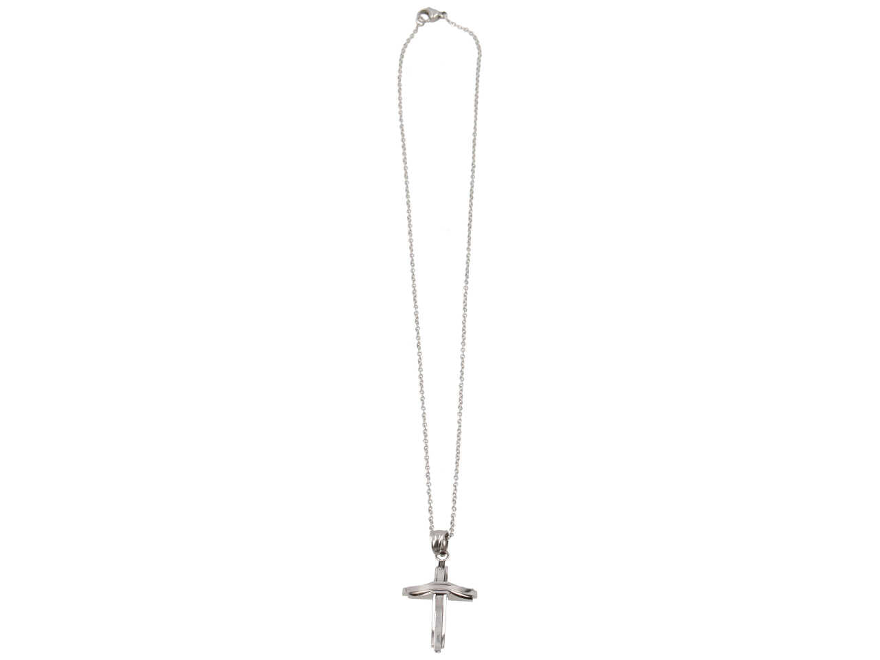 Collana con ciondolo a forma di croce acciaio