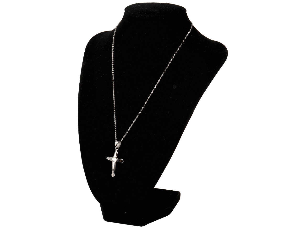 Collana con ciondolo a forma di croce acciaio