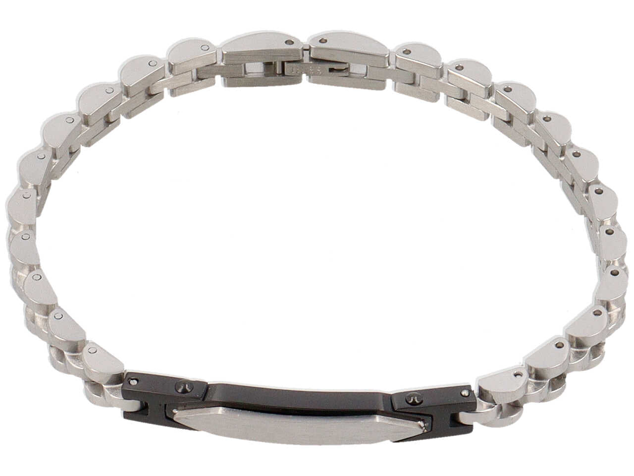 Bracciale acciaio e nero