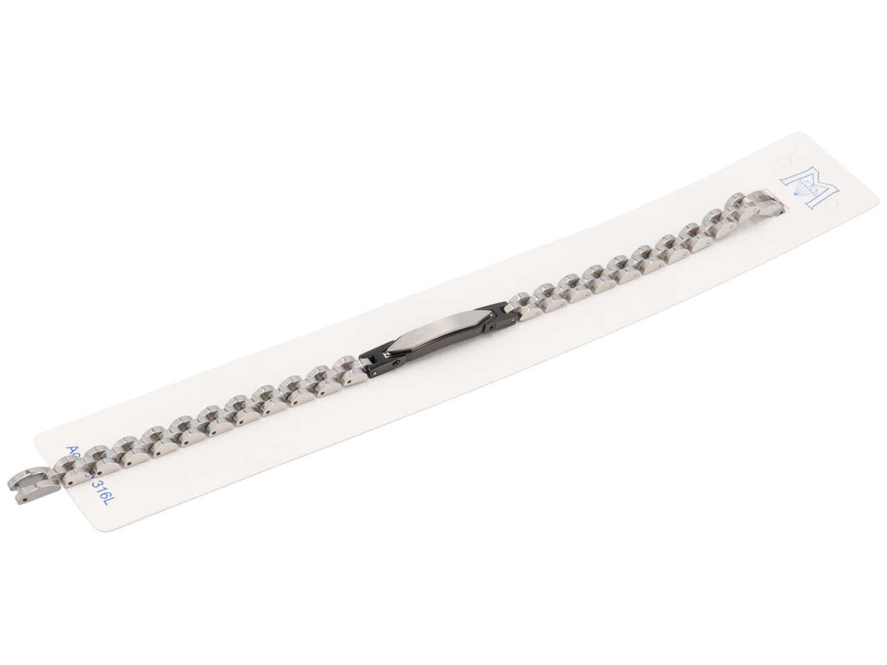 Bracciale acciaio e nero