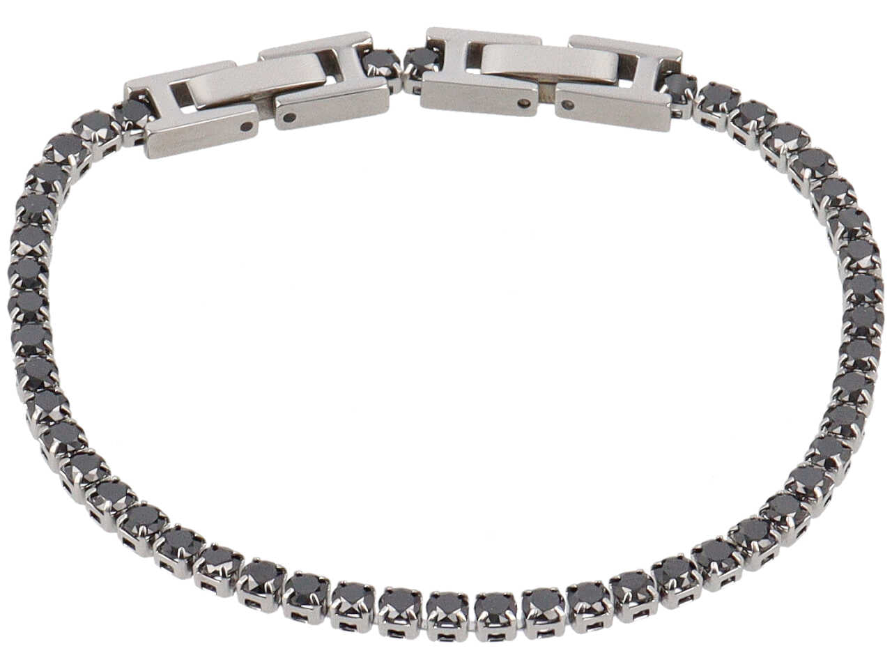Bracciale tennis con zirconi neri 3mm