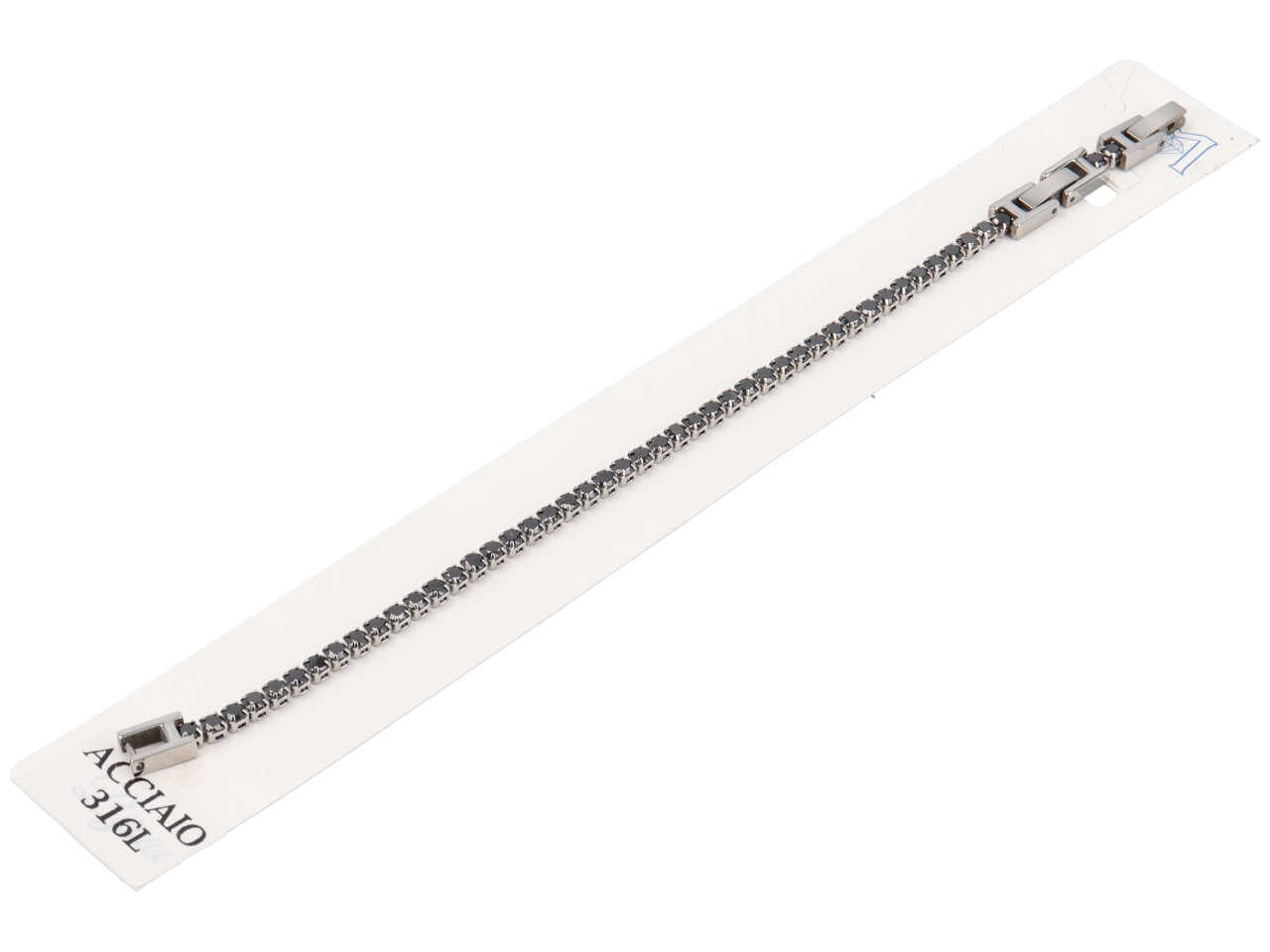 Bracciale tennis con zirconi neri 3mm