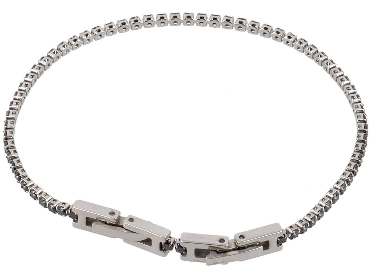 Bracciale tennis con zirconi neri 2mm