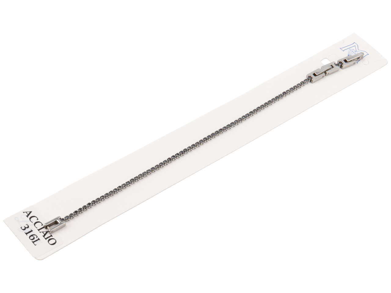 Bracciale tennis con zirconi neri 2mm