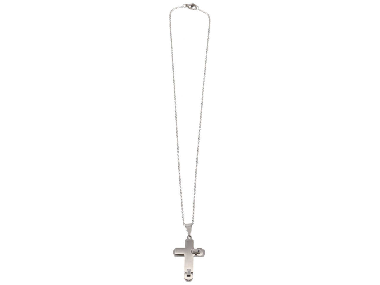 Collana con ciondolo a forma di croce acciaio