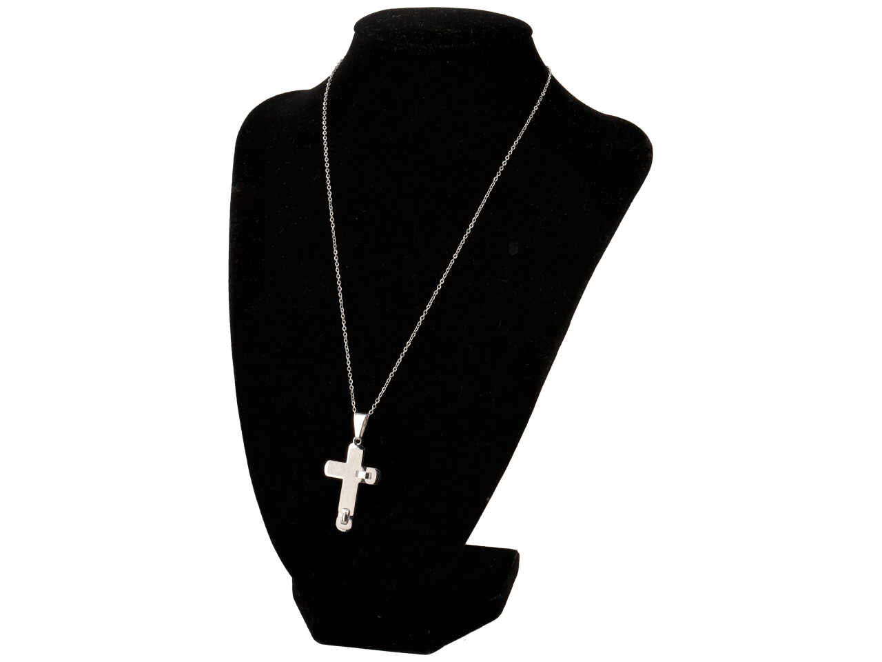 Collana con ciondolo a forma di croce acciaio