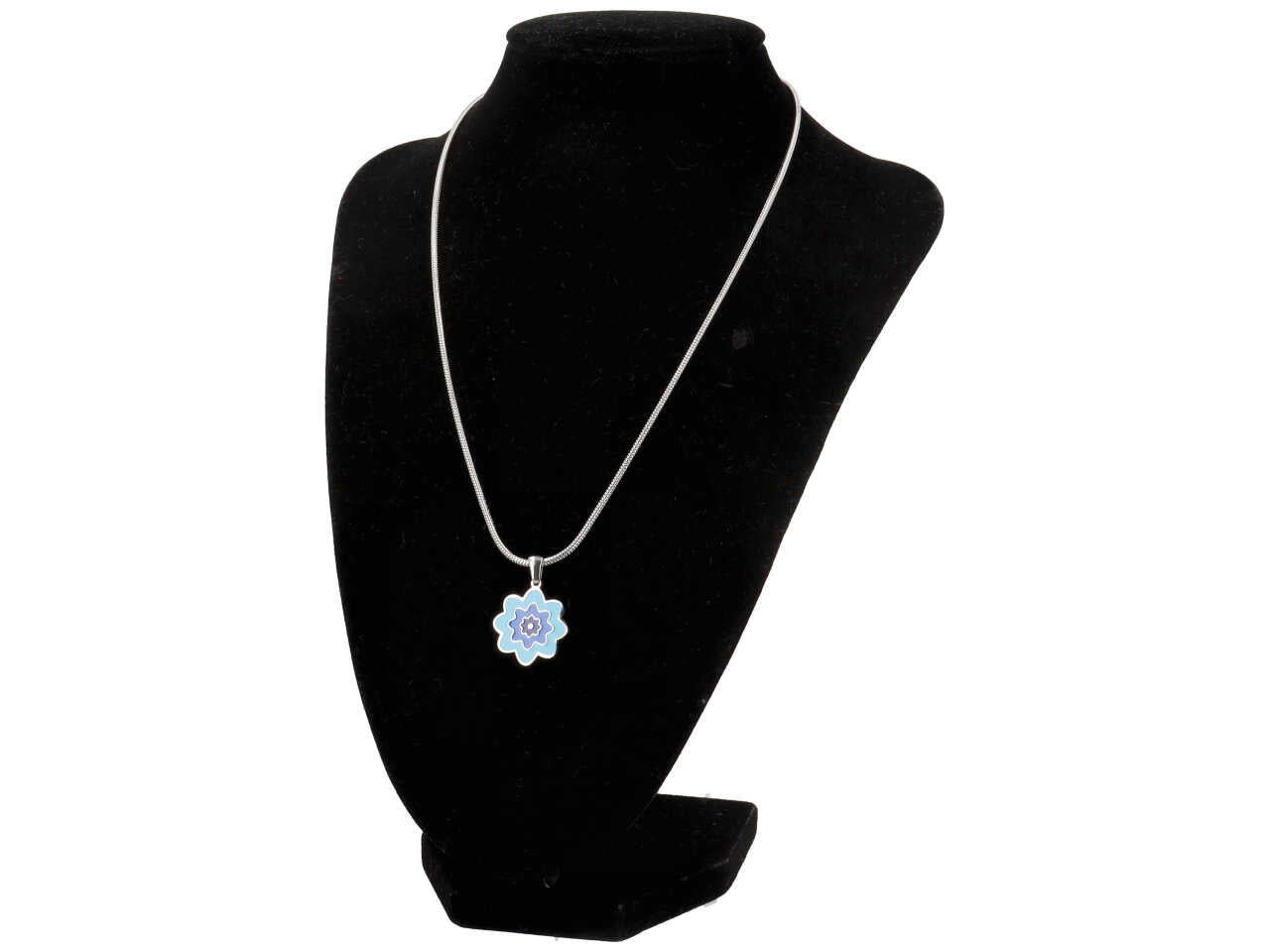 Collana donna fiore blu