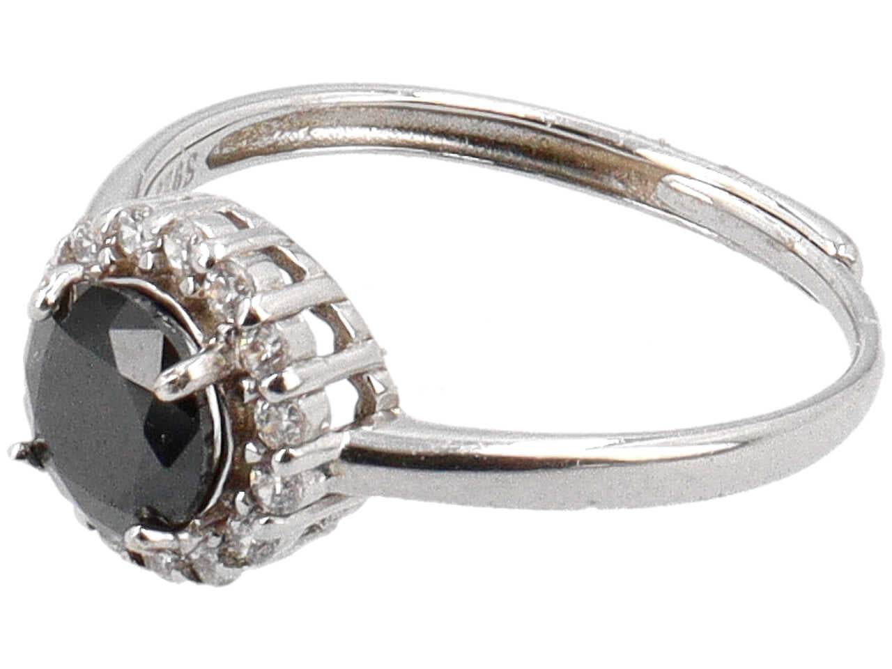 Anello pietra tonda nera