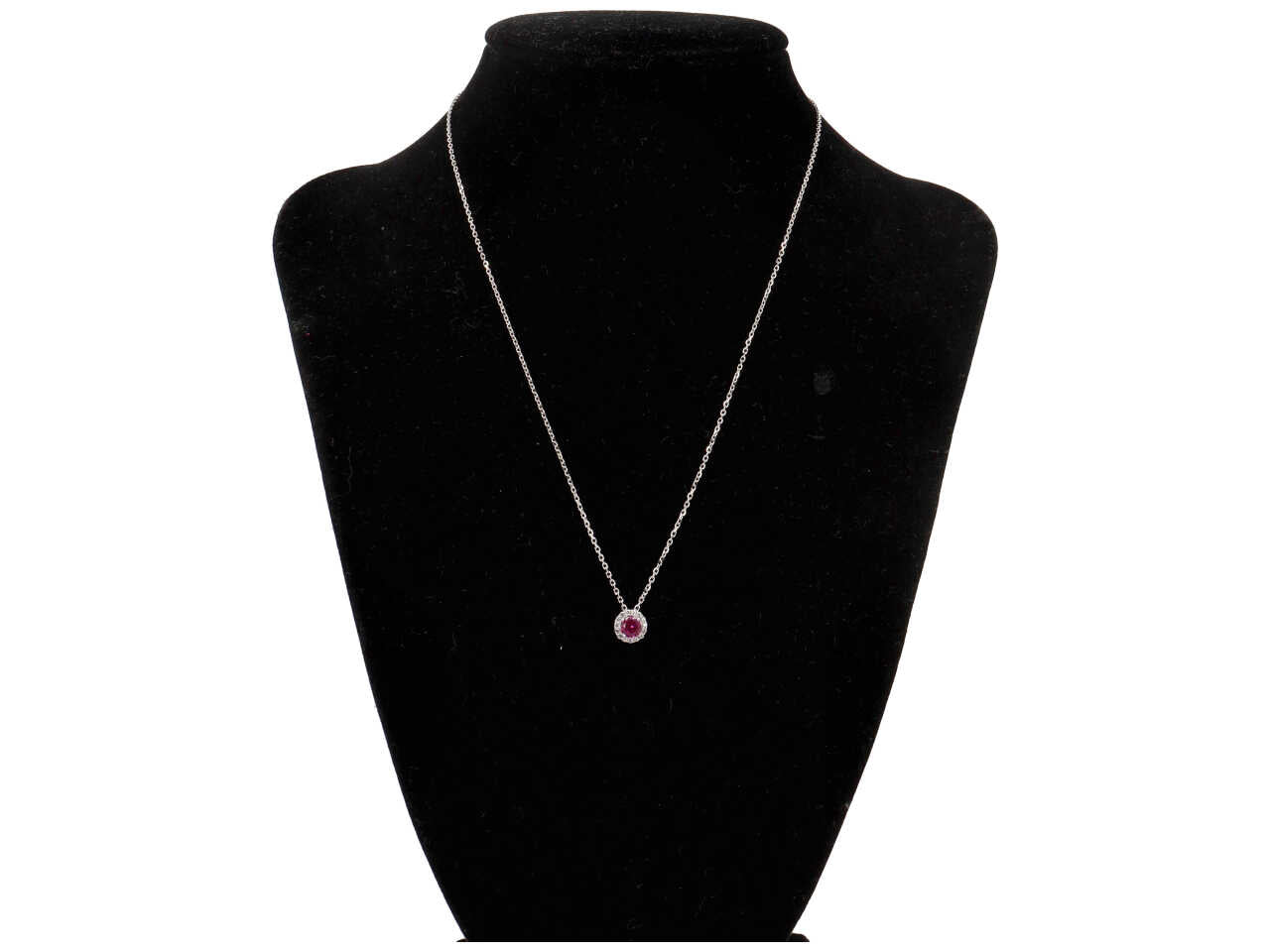 Collana pietra tonda fuxia