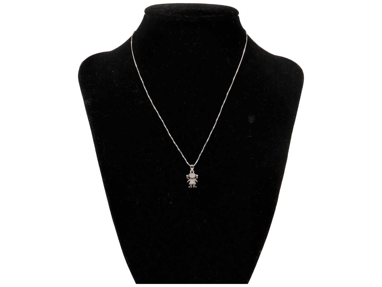 Pendente bimba zirconata con catena