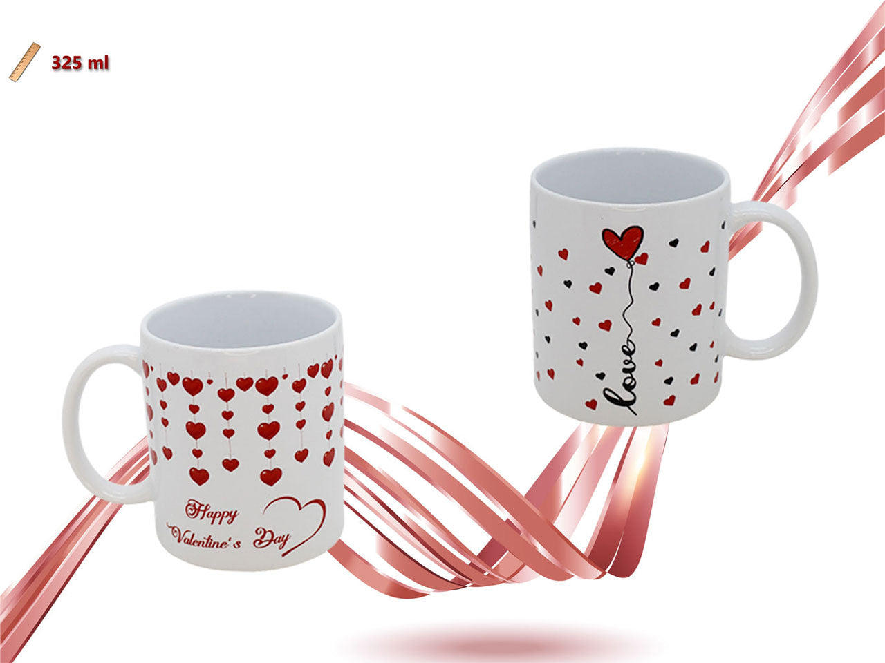 Mug ceramica per festa s.valentino 325ml