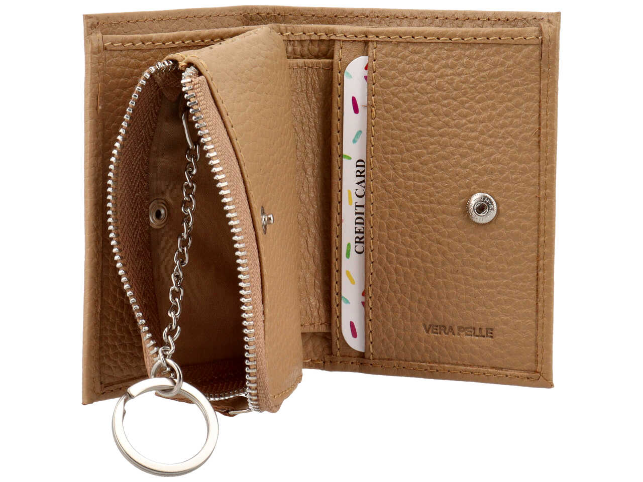 Portafoglio pelle - dollaro marrone chiaro cappuccino