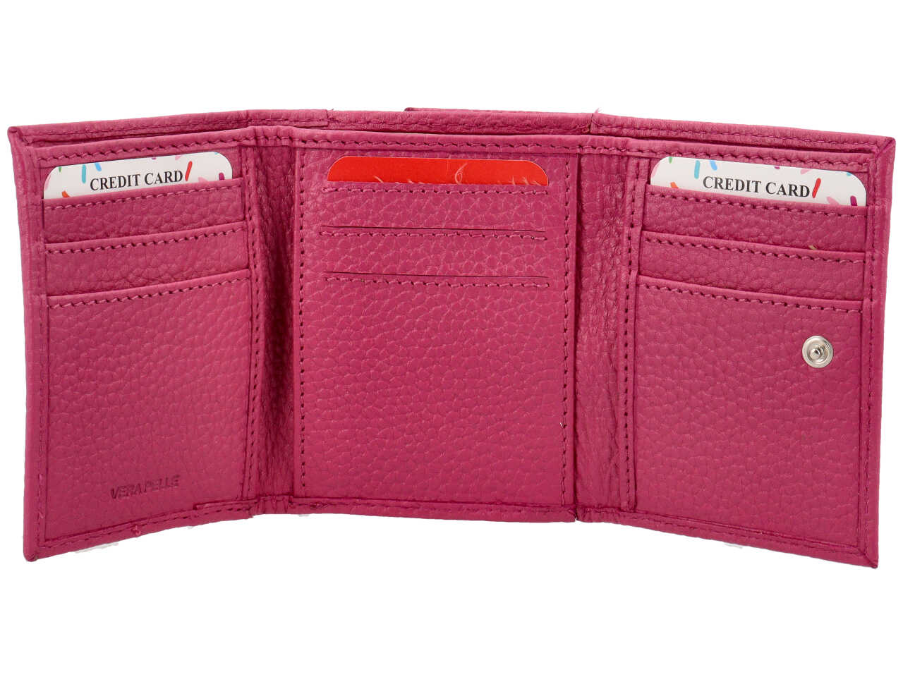 Portafoglio pelle - dollaro fuxia