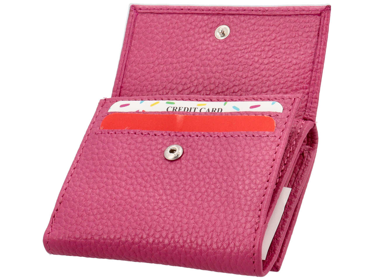 Portafoglio pelle - dollaro fuxia