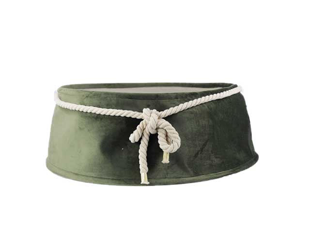 Copribase per albero verde in velluto 65x53x23cm