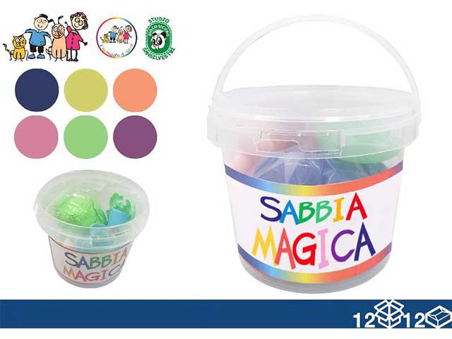 Plast.sabbia magica 1kg+7formine