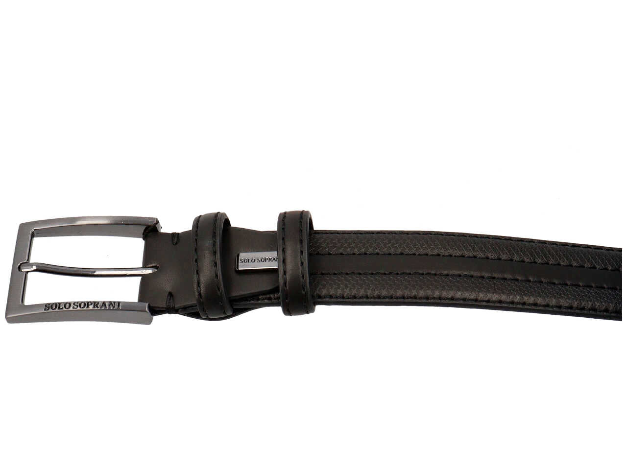 Sergio tacchini cintura foderata in pelle colore nero