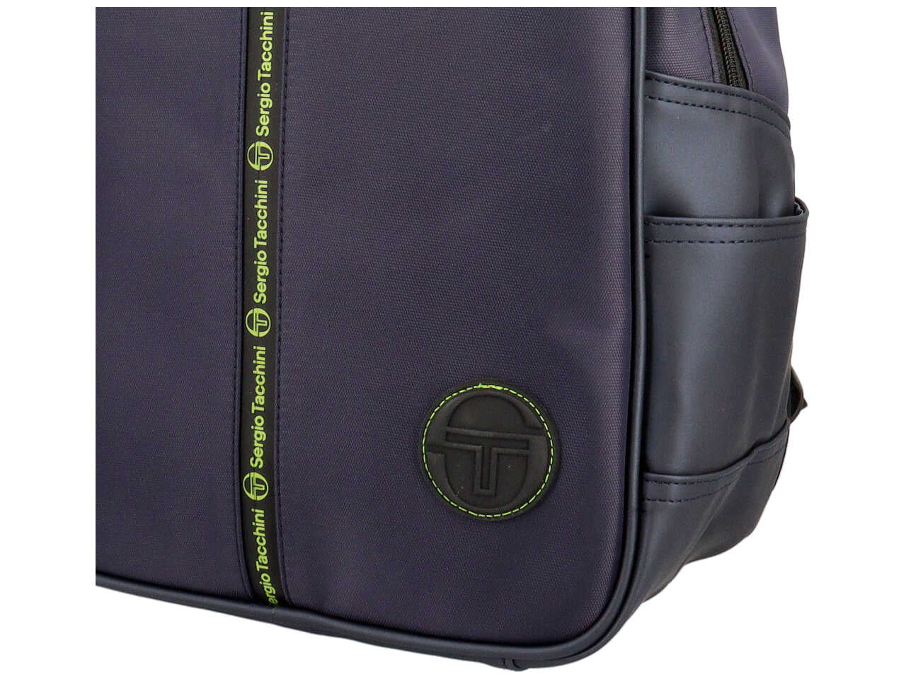 Zaino da uomo blu in simil pelle e tessuto 40x27x14 cm - Sergio Tacchini