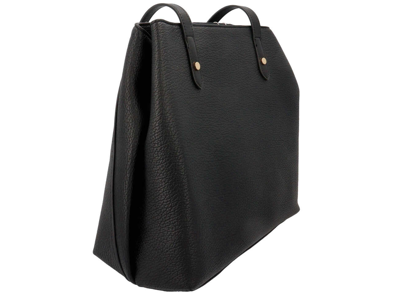 Borsa a spalla Cotton Belt da donna nera in simil pelle 32x34 cm  Cotton Belt