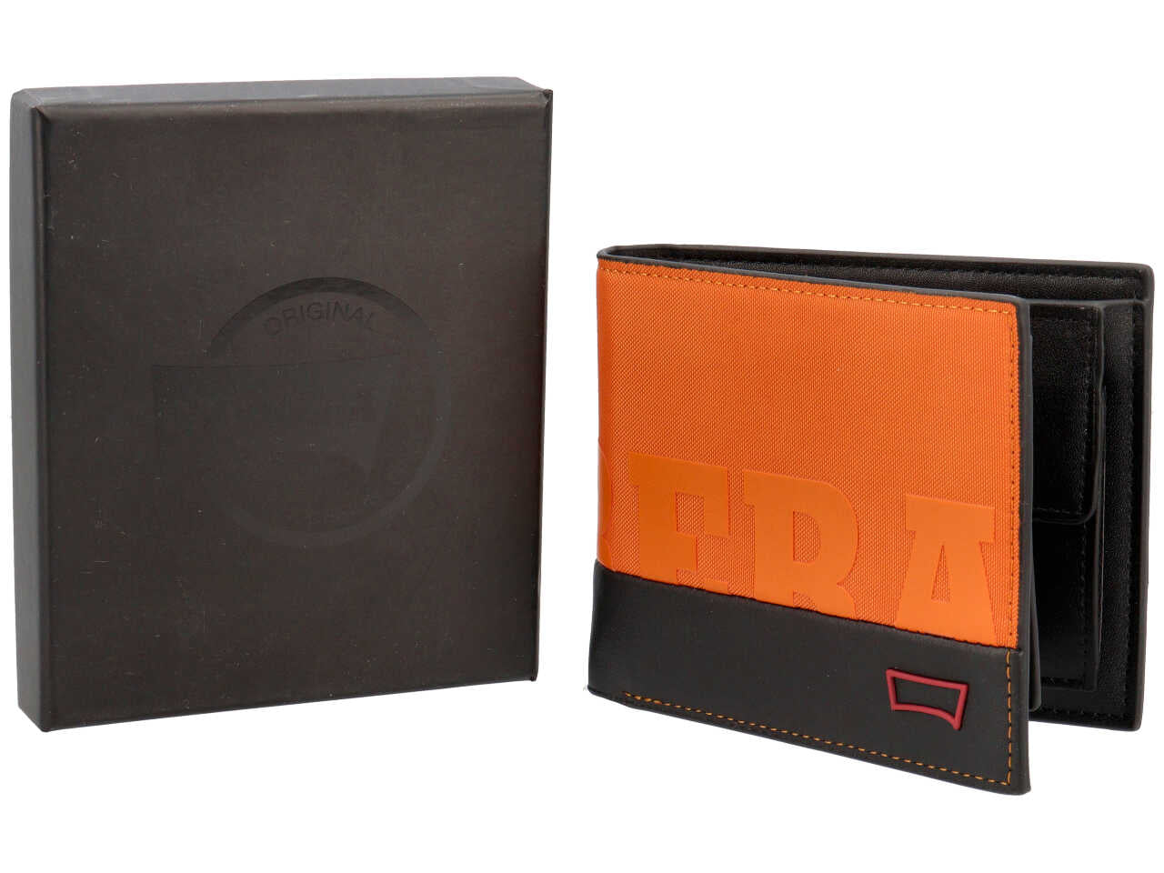 Portafoglio da uomo b-tech collection arancione composizione: 100% pelle sintetica