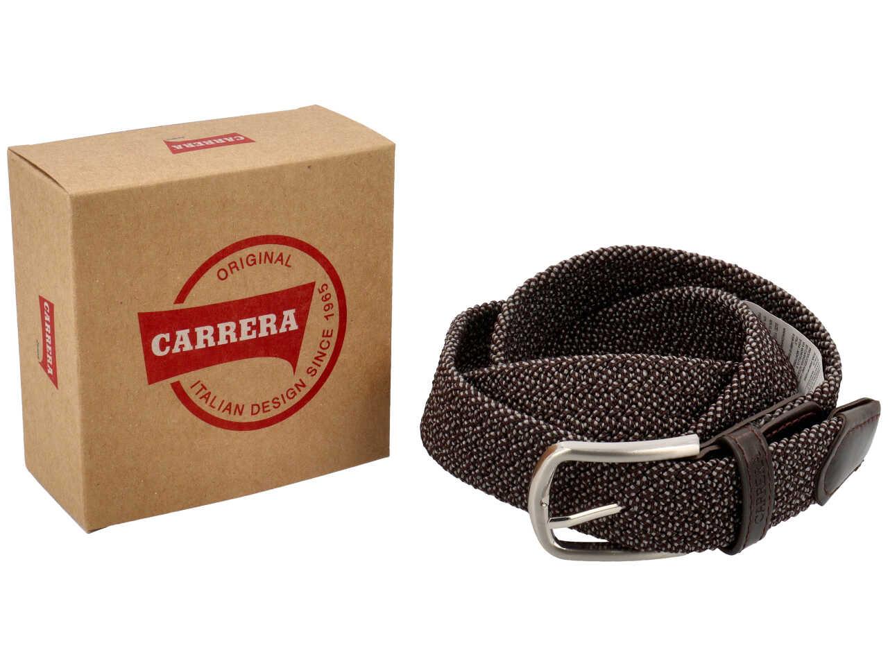 Cintura da uomo colore marrone composizione: 80% elastic 20%pelle sintetica