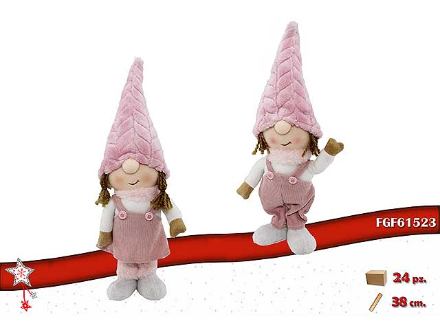 Gnomo 17x8x38 rosa