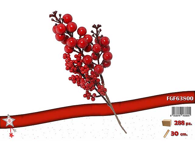 Pick 30cm c/bacche rosse