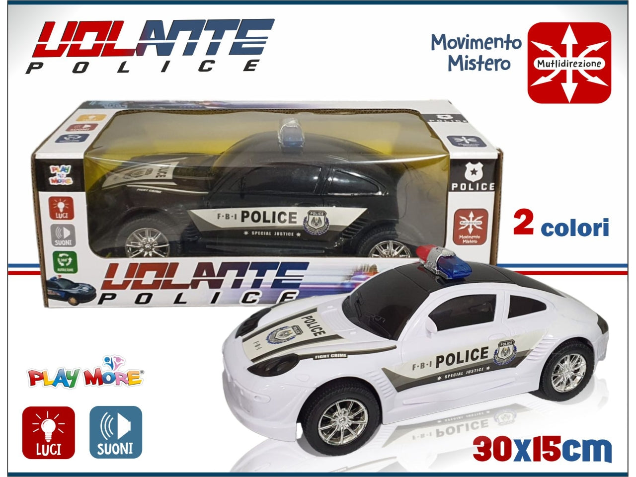 Auto polizia luci suoni mistero