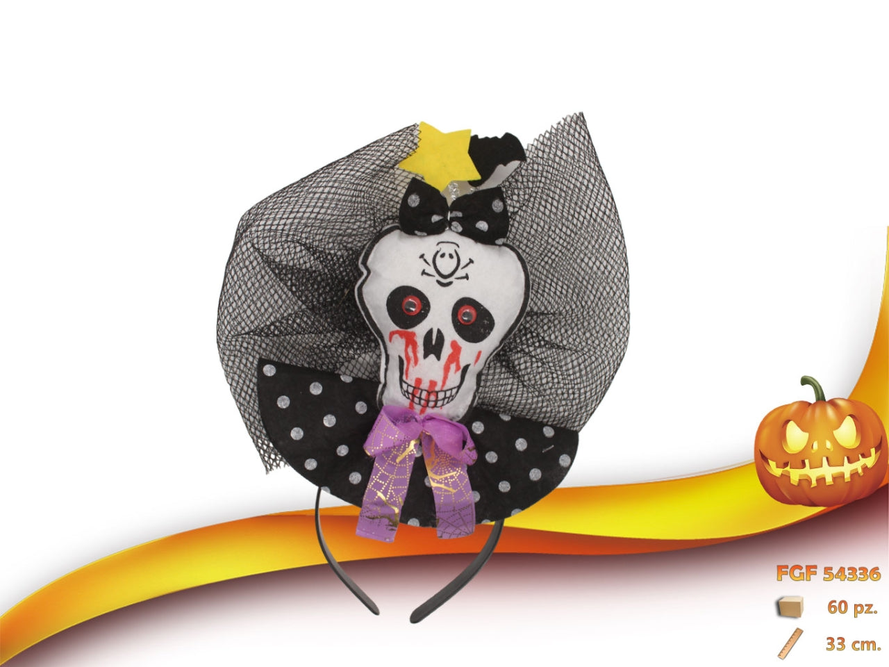 Fermaglio halloween 33cm con applicazioni