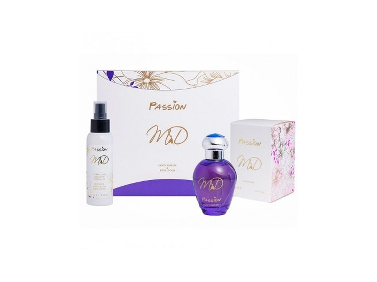 Md passion eau de parfum 100ml + body lotion 100ml coffret